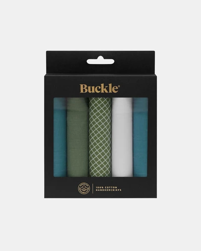 Buckle - Coastal 5-Pack 100% Sustainable Cotton Handkerchief Set