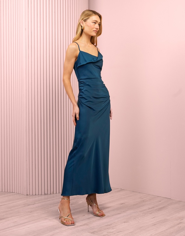 Azzurielle - Greer Draped Bust Maxi Dress