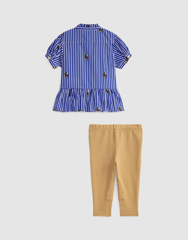 Polo Ralph Lauren - Polo Bear Cotton Shirt & Leggings Set - Babies