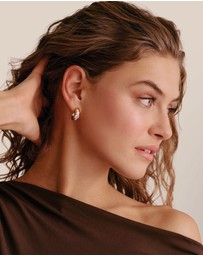 THOMAS SABO - THOMAS SABO Hoop Earrings with Zirconia Stones Gold