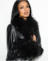 Dazie - Zephyr Removable Faux Fur Penny Lane Coat