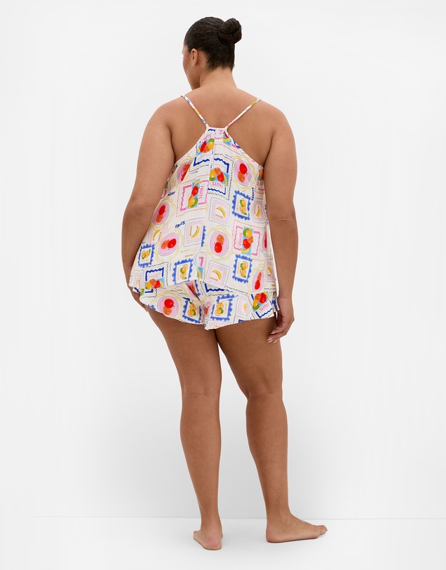 City Chic - Kitty Citrus Print Pyjama Set