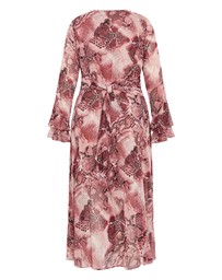 City Chic - Plunge Frill Maxi Dress