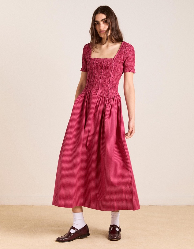 Damson Madder - Raphaela Ruffle Midi Dress