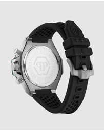 Philipp Plein - Plein Chrono Royal 46mm Gun Dial with Black Silicone Strap