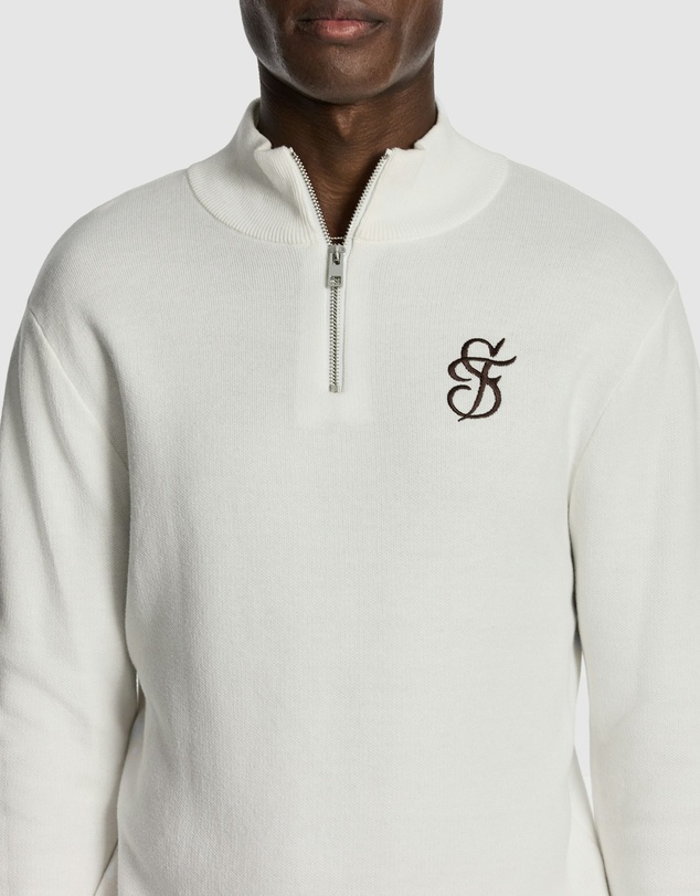 yd. - Ollie Embroidered 1/4 Zip Knit Jumper