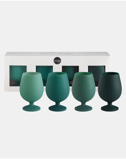 porter green - stemm | silicone unbreakable wine glasses