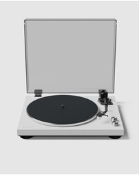 iWorld - Kanto OBI3 Turntable - Matte White with Kanto ORA 100W Powered Speakers - White Bundle