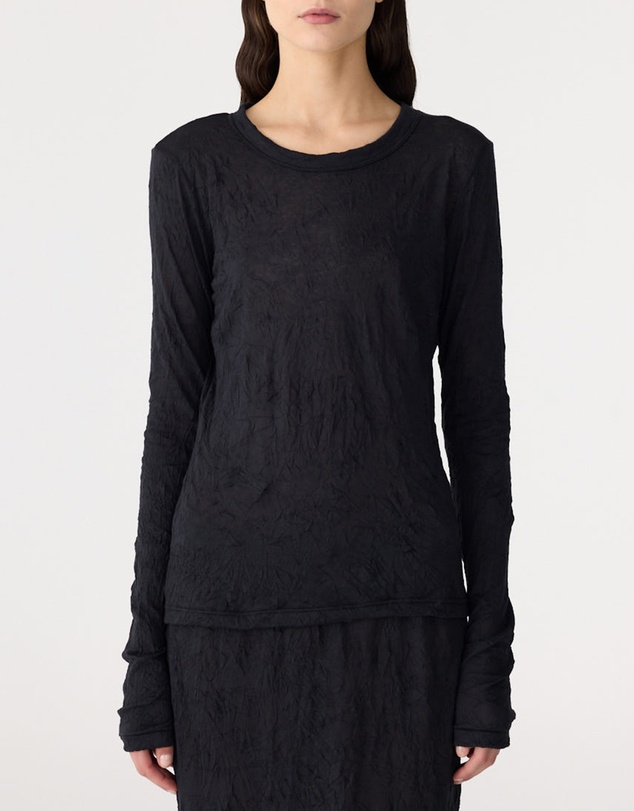 Bassike - Crinkle Jersey Longerline Top
