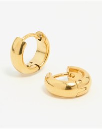 Lovisa - Waterproof Gold Plated Stainless Steel Chubby Huggie Earrings