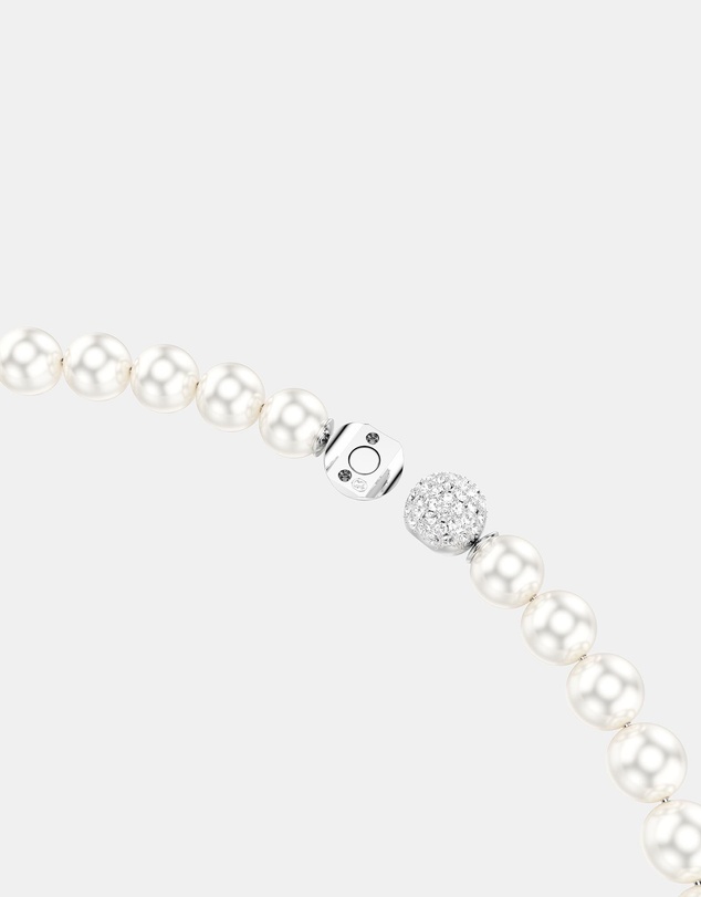 Swarovski - Matrix Necklace, Crystal Pearl, White, Rhodium Plated