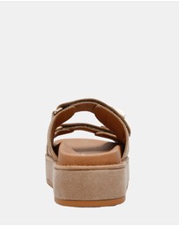 Steve Madden - Bigschmona Taupe Suede Sandals