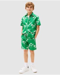 Tommy Hilfiger - Floral Print Poplin Shorts - Kids
