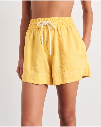 Jag - Gigi Linen Pull On Short - ICONIC EXCLUSIVE
