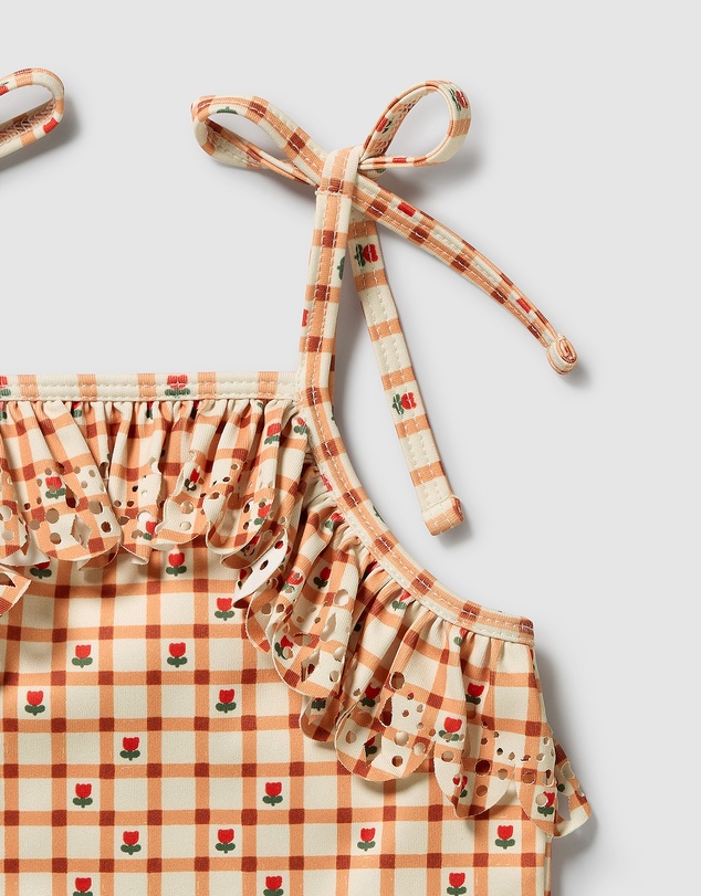 Wilson & Frenchy - Checkerberry Cutwork Swimsuit - Babies-Kids
