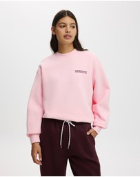 Cotton On Body Active - Plush Graphic Crew Sweatshirt