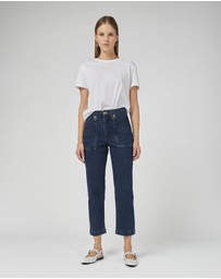 DRICOPER DENIM - Stella Stretch High Waisted Indigo Trousers