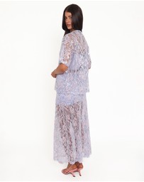 Petal & Pup - Yonder Sheer Panel Lace Maxi Skirt - Purple