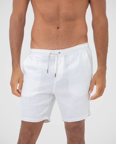 Coast Clothing - Linen Shorts- White