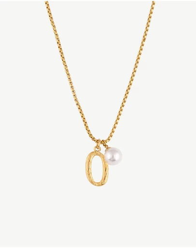 Zahar - Pearl Letter O Necklace