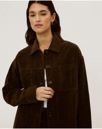Calli - Lilly Faux Suede Shacket