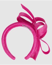 Max Alexander - Fuchsia Sinamay Bow Racing Fascinator Headband