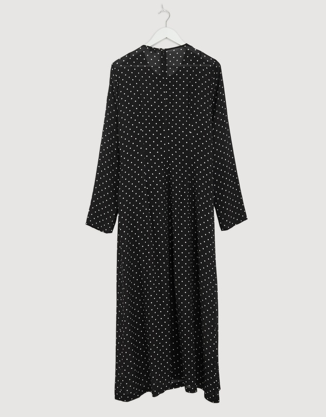 Revibe - Repaired AERE Cora Polka Dot Long Sleeve Dress - AU 14