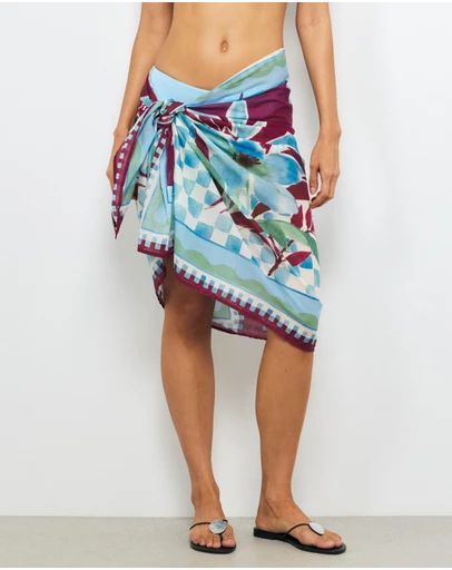 AERE - Bali Tropical Print Sarong