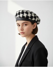 Mossée - Millie Houndstooth Artist Hat