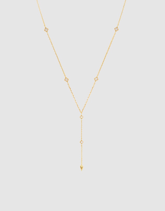 Wanderlust + Co - Arya Lariat Gold Necklace