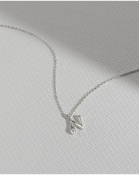 Wanderlust + Co - Alphabet Bubble Silver Necklace - Letter N