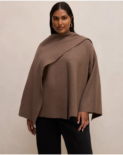 Forever New Curve - Tabitha Curve Knitted Cape
