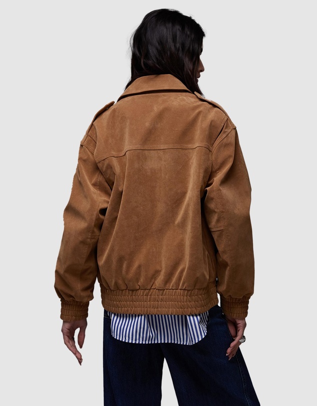 TOPSHOP - Faux Suede Oversized Bomber