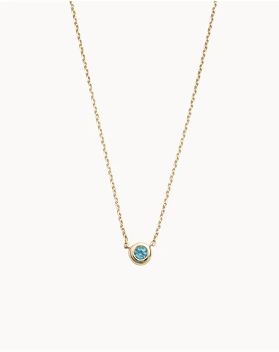 Kirstin Ash - Petite Birthstone Necklace September London Blue Topaz