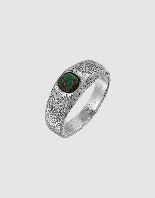 Haze & Glory - ICONIC EXCLUSIVE - Ocean Signet Ring in Oxidised 925 Silver