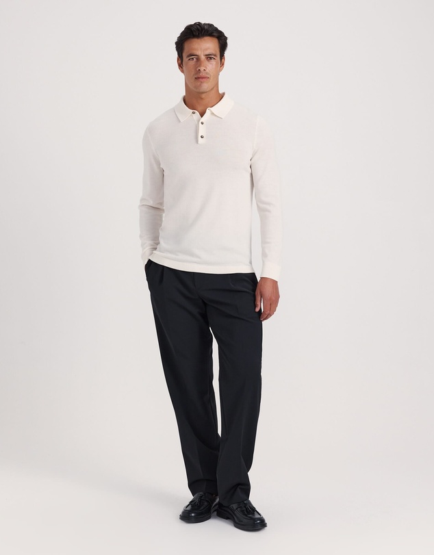 SABA - Franklin Merino Wool Long Sleeve Polo