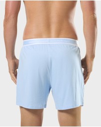Mitch Dowd - Mens Cotton Knit Boxer Shorts 3 Pack - Blue