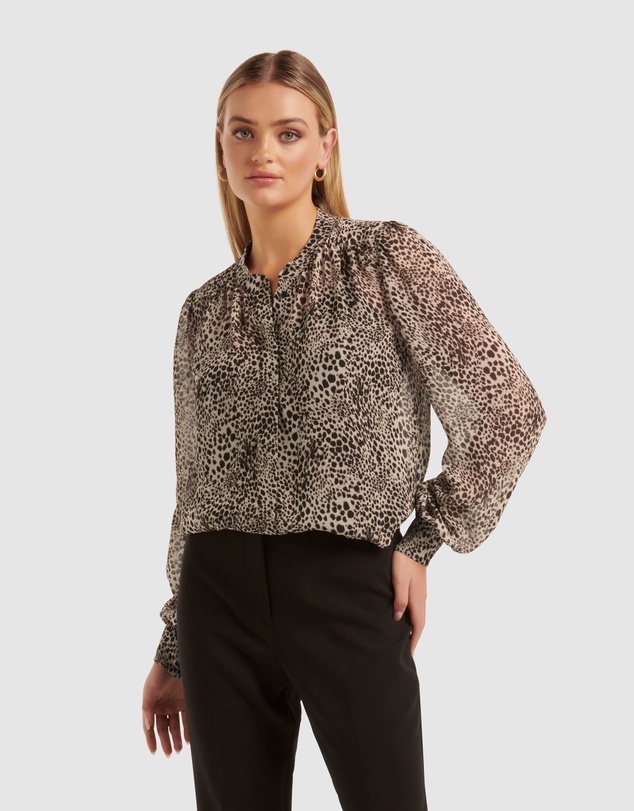 Forever New - Finley Printed Long Sleeve Tunic