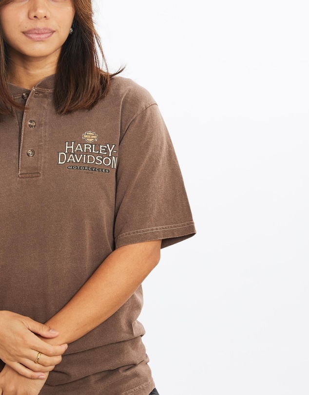 Vintage by The Real Deal - Pre Loved - Vintage Harley Davidson Henley Tee