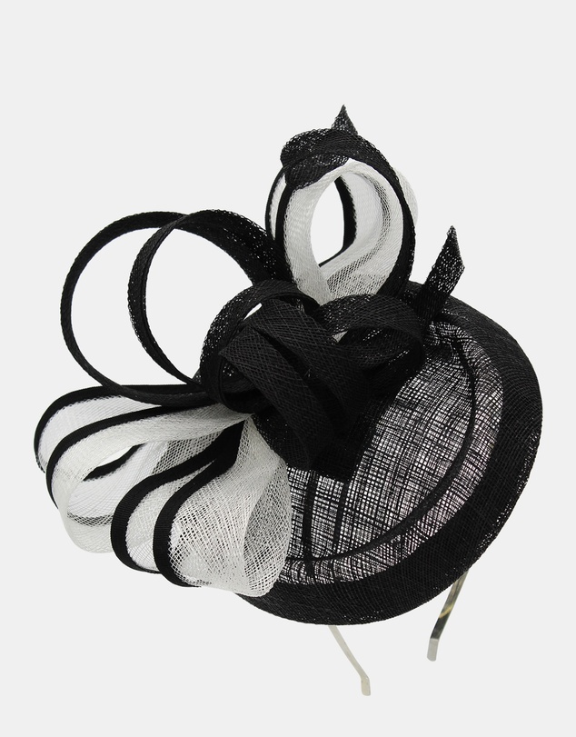 Morgan & Taylor - Nella Fascinator in Black & White