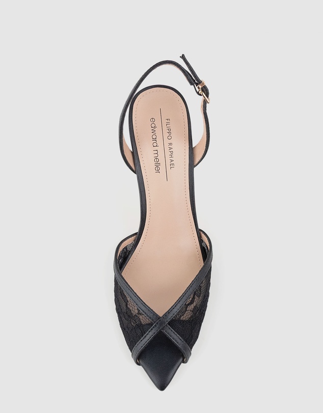 Edward Meller - OREGAN85 Pointed Open Toe Lace Sandal