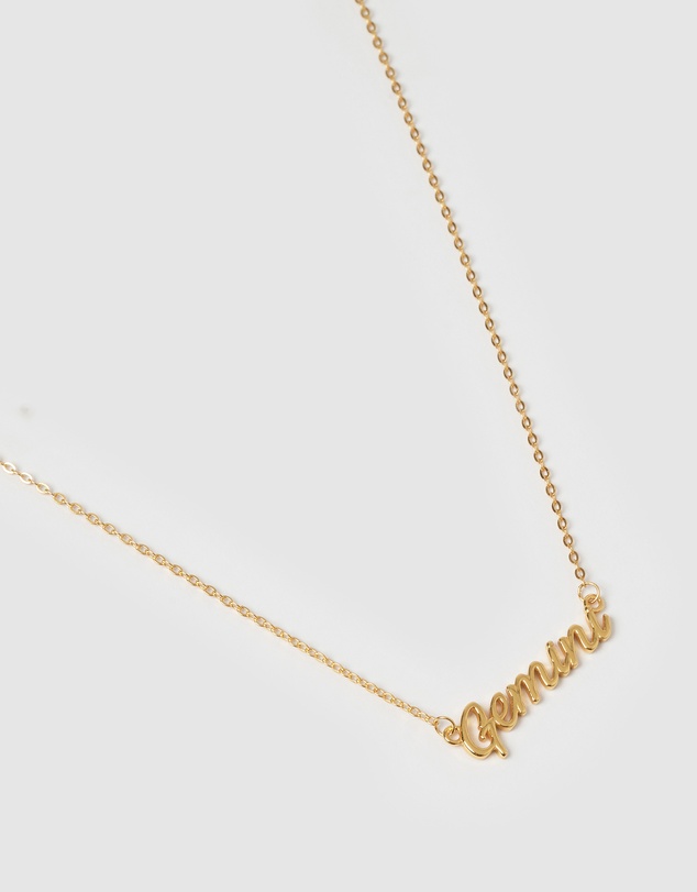 Izoa - Gemini Written Star Sign Necklace