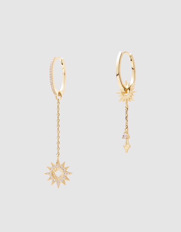Wanderlust + Co - Sunlit Drop Gold Earrings