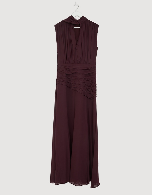 Revibe - Repaired Shona Joy Amina Scarf Neck Maxi Dress - AU 10