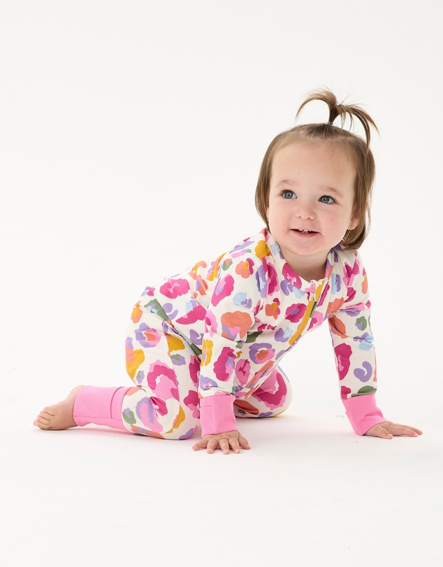 Rock Your Baby - Rainbow Leopard Coverall