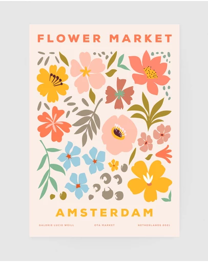 Inka Arthouse - Amsterdam Flower Market Art Print