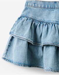 Cotton On Kids - Frill Denim Skirt