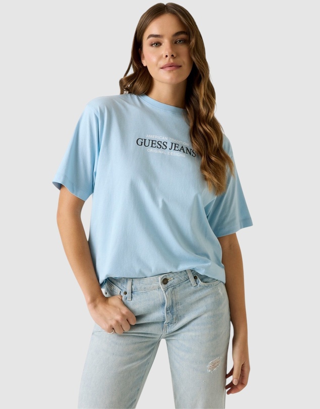 GUESS Jeans - GUESS JEANS Short Sleeve American Tradition Oversized T-Shirt