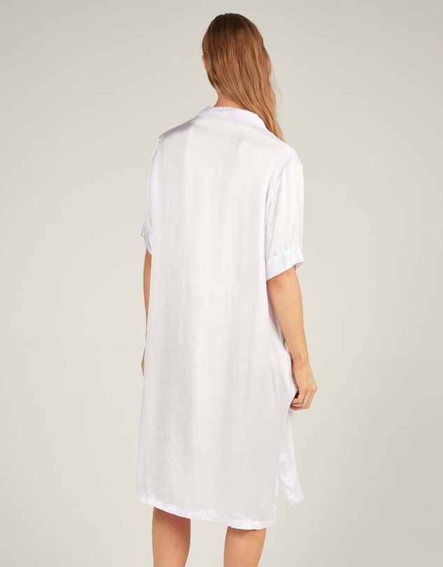 Primness - Glossed Shirt Dress