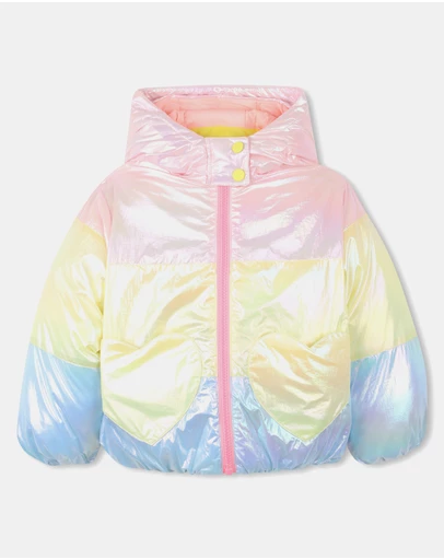 Billieblush - Rainbow Multicolored Down Puffer Jacket - Kids-Teens